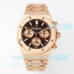 APS Swiss Replica Audemars Piguet Royal Oak 26240 Rose Gold Brown Dial Watch 41mm 